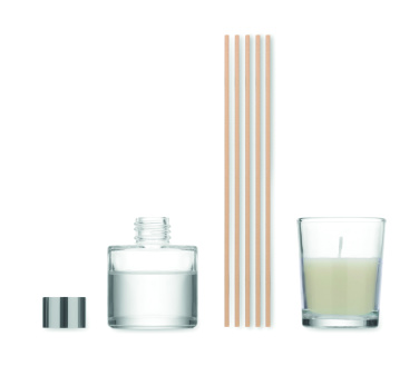 Logo trade promotional giveaways image of: Vanilla diffuser & candle set