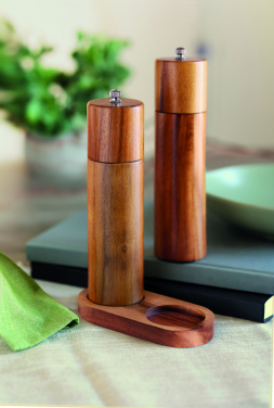 Logotrade promotional merchandise image of: Acacia salt & pepper grinders