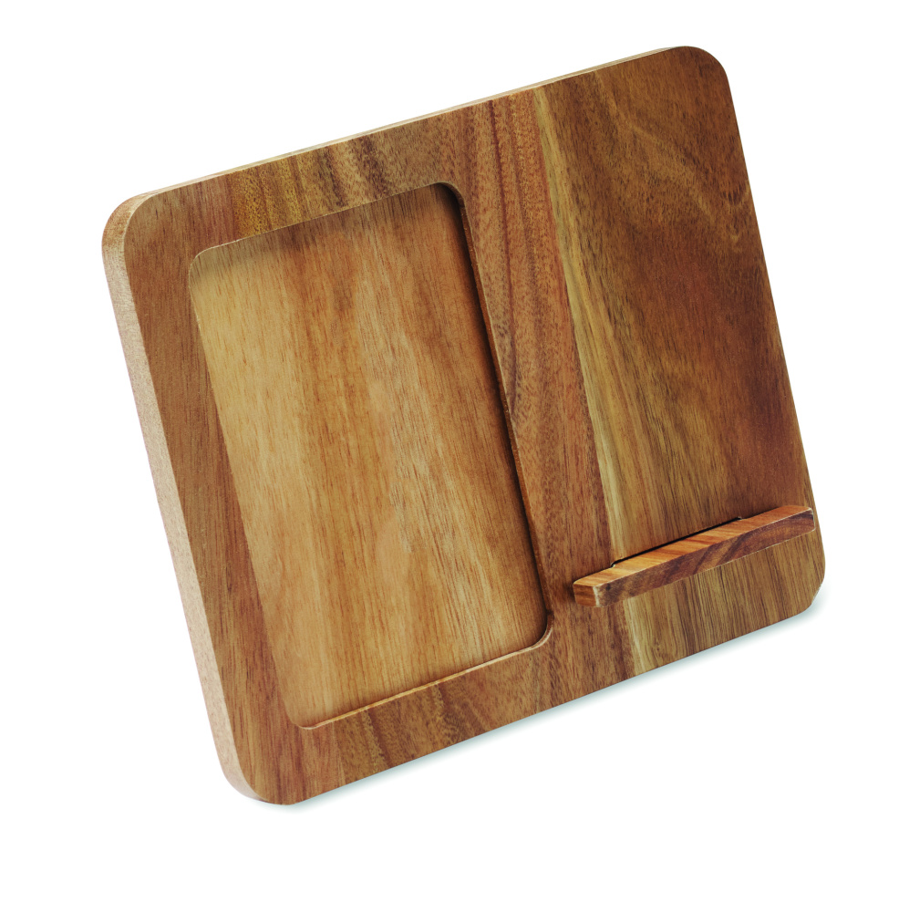 Logo trade promotional gifts picture of: Acacia frame & charger 15W