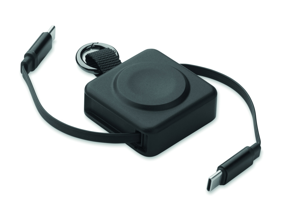 Logo trade promotional items image of: Retractable 100W USB-C cable