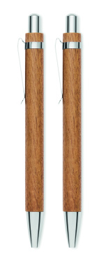 Logotrade promotional gift picture of: Acacia wood pen and pencil set