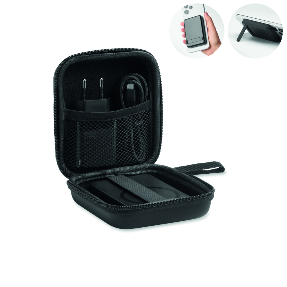 Logo trade promotional merchandise image of: Magnetic power bank set 5000mAh