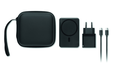 Logo trade promotional gifts picture of: Magnetic power bank set 5000mAh