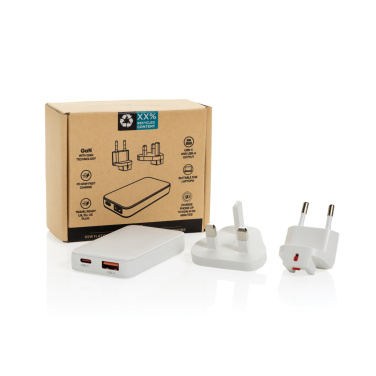Logotrade promotional giveaway picture of: Fluxo RCS 65W flat GAN charger with universal connectors