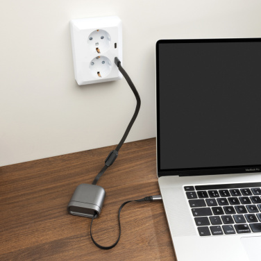 Logo trade advertising products picture of: Spira RCS recycled retractable 100W fast charging cable