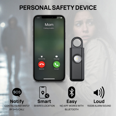 Logotrade corporate gift picture of: Safio RCS re-chargeable emergency alarm with SOS function