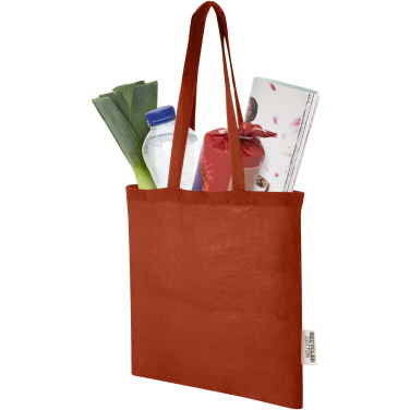 Logotrade promotional giveaway image of: Madras 140 g/m2 GRS recycled cotton tote bag 7L