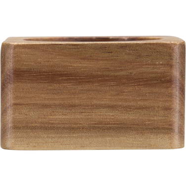 Logo trade promotional items picture of: Napora acacia wood napkin ring holders