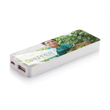 Logotrade reklaamkingituse foto: 2.500 mAh powerbank, white