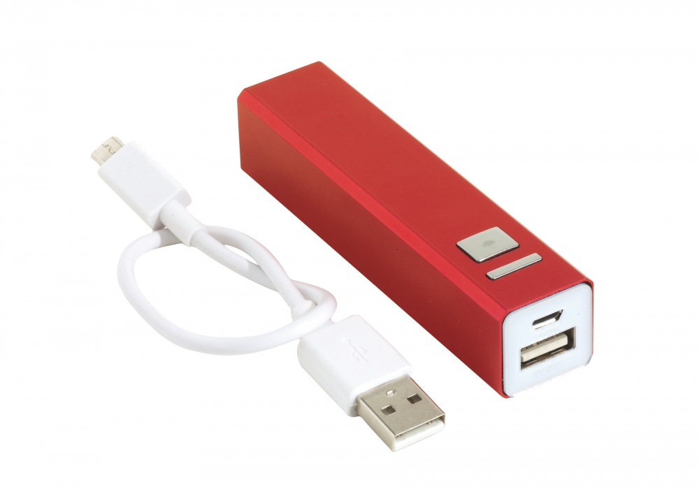 Logotrade firmakingi foto: Reklaamtoode: Powerbank, Endurance, red