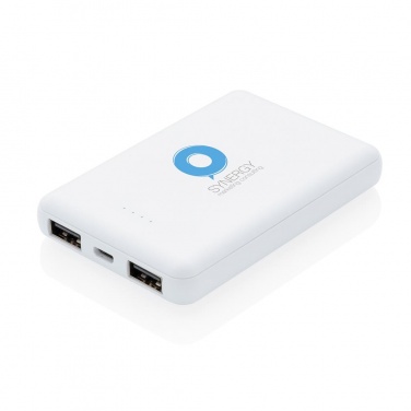 Logotrade reklaamkingi foto: Reklaamkingitus: 5.000 mAh antimicrobial powerbank, white