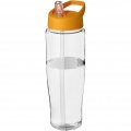 H2O Active® Tempo 700 ml tilaga kaanega spordipudel, Läbipaistev / oranž