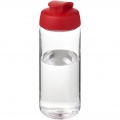 H2O Active® Octave Tritan™ 600 ml keeratava kaanega spordipudel, Läbipaistev läbipaistev / punane