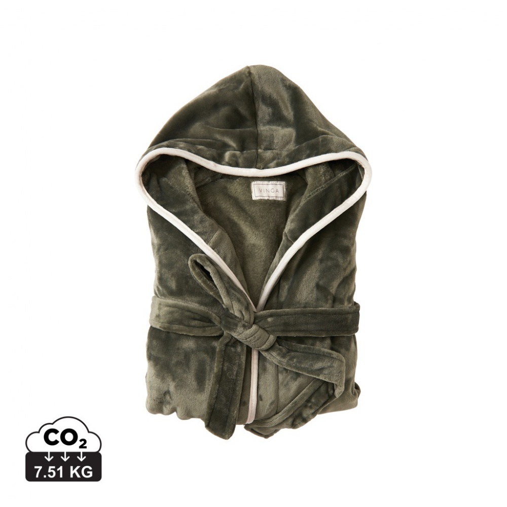 Logotrade reklaamkingi foto: VINGA Louis luksuslik plüüsist hommikumantel, suurus S-M