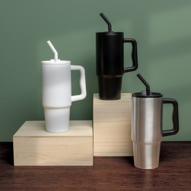 Logo trade reklaamtoote pilt: Embrace deluxe roostevabast terasest termoskruus, 900 ml