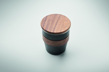 Logo trade reklaamkingi pilt: Pähklise viimistlusega termostops, 350 ml