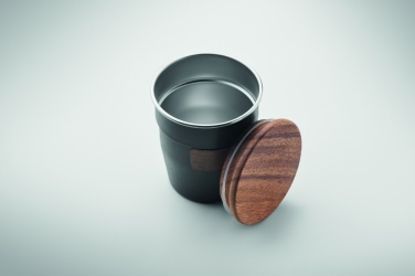 Logotrade reklaamkingituse foto: Pähklise viimistlusega termostops, 350 ml