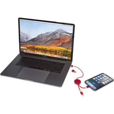 Logo trade firmakingid foto: Punane Alasia 5-in-1 taaskasutatud alumiiniumist ja plastikust kiirlaadimiskaabel