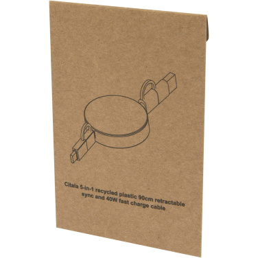 Logotrade reklaamtooted pilt: Citala 5-in-1 taaskasutatud plastist 90 cm kiirlaadimiskaabel