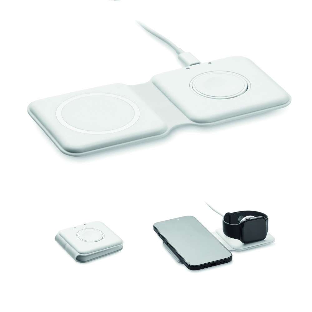 Logotrade reklaamkingitused pilt: FLIP 2-ühes kokkupandav laadija 15W