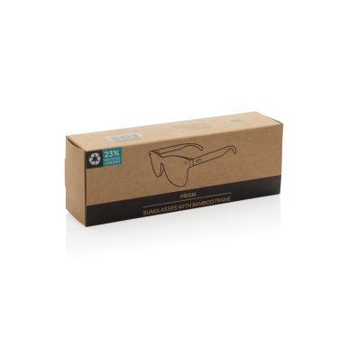 Logo trade meened foto: Bambusraamiga Prism RCS taaskasutatud plastikust päikeseprillid