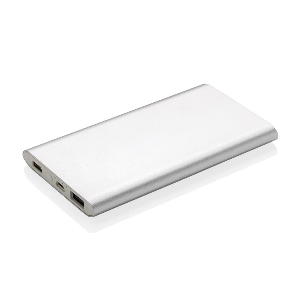 Logotrade mainoslahja ja liikelahja kuva: 4.000 mAh type C powerbank, silver