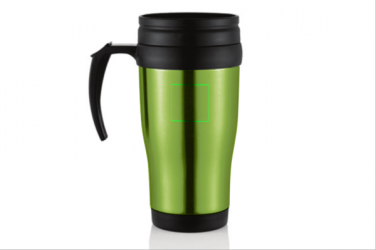 Logo trade mainoslahja ja liikelahja tuotekuva: Stainless steel mug, green