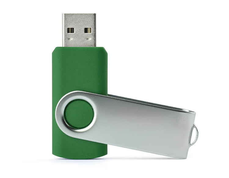 Logotrade liikelahja mainoslahja kuva: USB mälupulk Twister, 8 GB, roheline