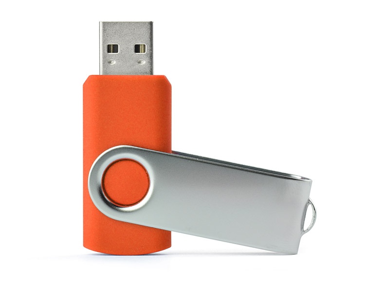 Logo trade mainoslahja kuva: USB mälupulk Twister, 8 GB, oranž