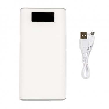 Logotrade liikelahjat kuva: Reklaamtoode: 20.000 mAh powerbank with display, white