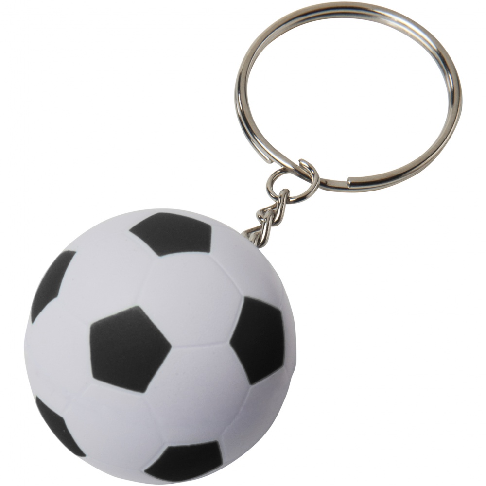 Logo trade mainoslahja ja liikelahja tuotekuva: Striker ball keychain - WH-BK, musta