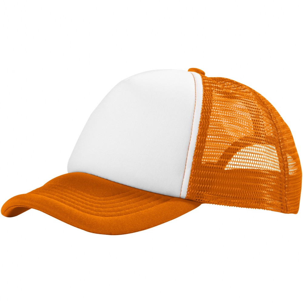 Logotrade mainoslahjat kuva: Trucker 5 panel cap WHOR, orange