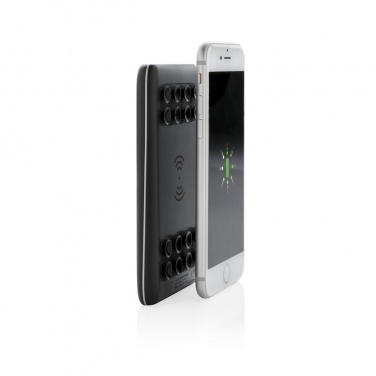 Logotrade liikelahja tuotekuva: Meene: 4.000 mAh wireless powerbank with suction pads, black