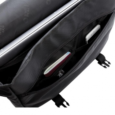 Logotrade mainostuotet kuva: Reklaamkingitus: Swiss Peak RFID 15" laptop messenger bag PVC free, black