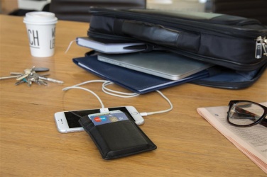 Logotrade liikelahja tuotekuva: Reklaamtoode: Swiss Peak Powerbank wallet, black