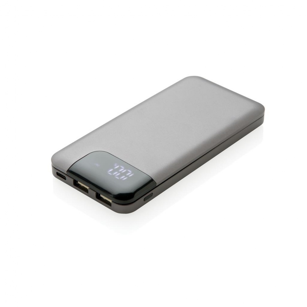 Logo trade liikelahjat tuotekuva: Reklaamtoode: Swiss Peak 8.000 mAh powerbank, grey