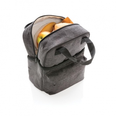 Logo trade mainoslahjat ja liikelahjat kuva: Firmakingitus: Cooler bag with 2 insulated compartments, anthracite