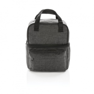 Logotrade mainoslahja ja liikelahja kuva: Firmakingitus: Cooler bag with 2 insulated compartments, anthracite