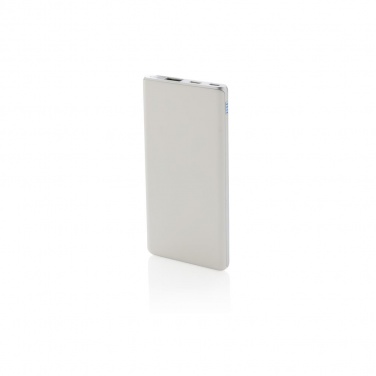 Logotrade mainoslahja tuotekuva: Firmakingitus: Ultra fast 5.000 mAh powerbank, white