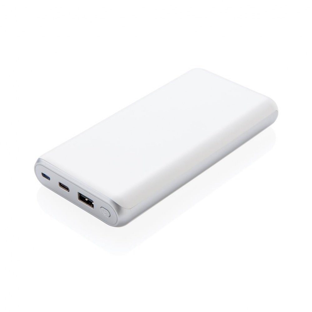 Logotrade mainostuotet kuva: Reklaamkingitus: Ultra fast 20.000 mAh powerbank with PD, white