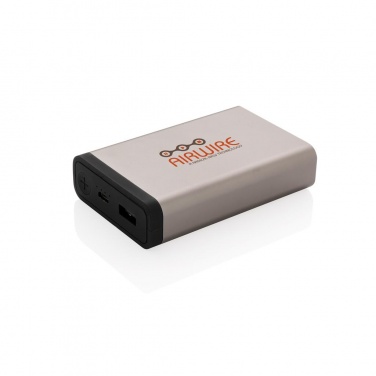 Logotrade mainoslahjat kuva: Meene: 10.000 mAh Aluminum pocket powerbank, anthracite