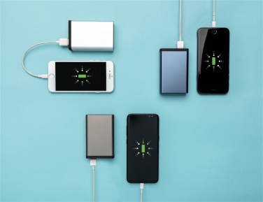 Logotrade liikelahjat mainoslahjat tuotekuva: Meene: 10.000 mAh Aluminum pocket powerbank, anthracite