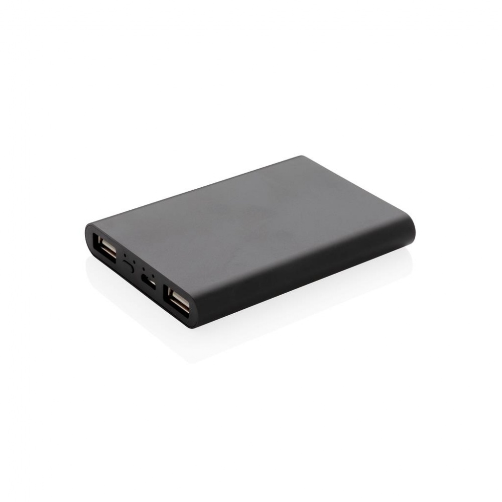 Logotrade mainoslahjat kuva: Ärikingitus: Aluminium 5.000 mAh pocket powerbank, black