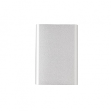 Logotrade liikelahja tuotekuva: Meene: Aluminium 5.000 mAh pocket powerbank, silver