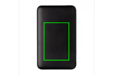 Logo trade mainoslahja kuva: Reklaamtoode: 5.000 mAh Pocket Powerbank with integrated cables, black