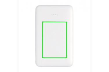 Logotrade liikelahja mainoslahja kuva: Reklaamtoode: 5.000 mAh Pocket Powerbank with integrated cables, white