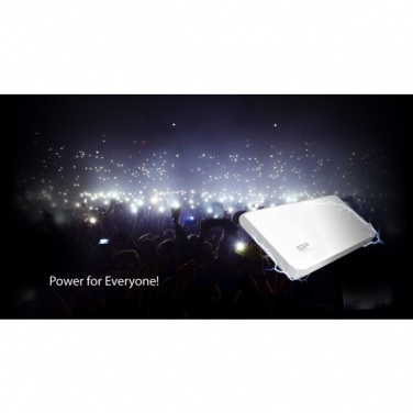 Logotrade liikelahja tuotekuva: Akupank Silicon Power S150 15000 mAh, must/valge