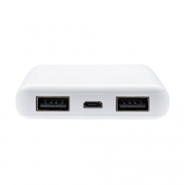 Logotrade mainostuote tuotekuva: Reklaamkingitus: 5.000 mAh antimicrobial powerbank, white