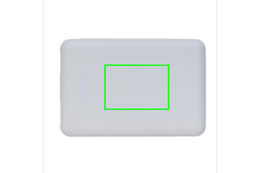 Logotrade liikelahja tuotekuva: Reklaamkingitus: 5.000 mAh antimicrobial powerbank, white