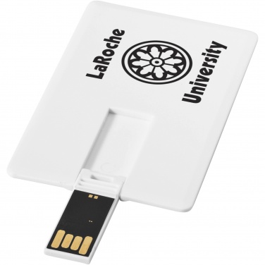 Logo trade mainoslahja ja liikelahja tuotekuva: Slim-USB-muistitikku, 4 Gt, kortin muotoinen